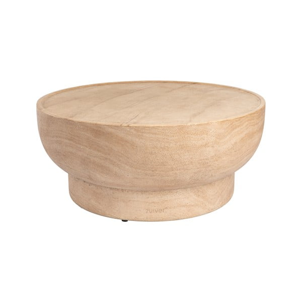 Măsuță de cafea în culoare naturală rotundă cu aspect de piatră ø 80 cm Noble – Zuiver