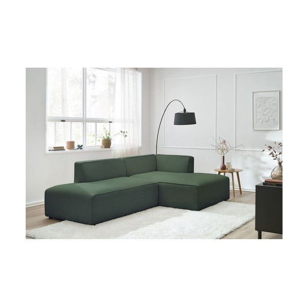 Colțar modular verde (cu colț pe partea dreaptă/în formă de ”L”) Megeve – Bobochic Paris-image-4