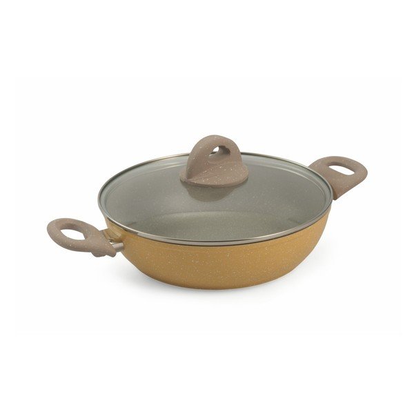 Oală cu 2 mânere și capac Villa d'Este Padella, ø 24 cm, portocaliu-maro