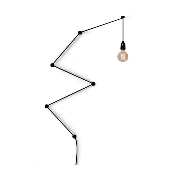 Aplică de perete Filament Style Snake Lamp, negru