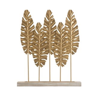Statuetă decorativă Mauro Ferretti Long Leaf, auriu