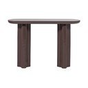 Masă consolă maro închis cu aspect lucios 35x120 cm Evara – WOOOD