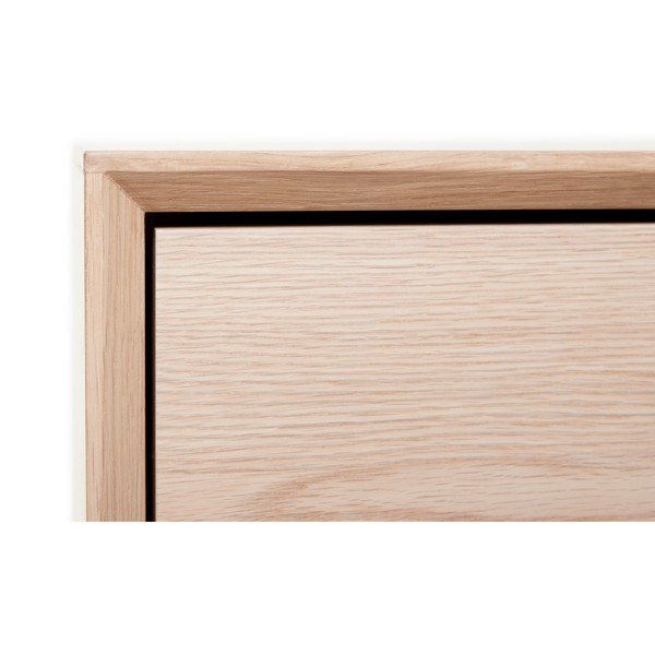 Comodă joasă din lemn de stejar alb Unique Furniture Vivara-image-2