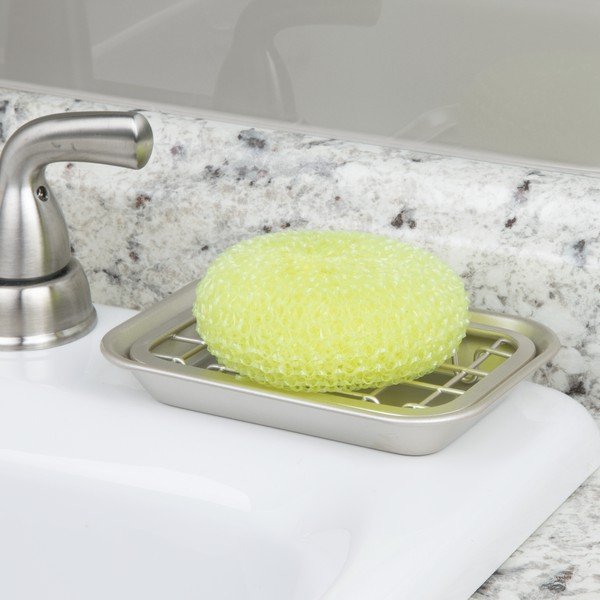 Săpunieră iDesign Gia, 14,5 x 10 cm, argintiu-image-1