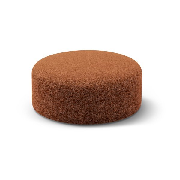 Taburet cărămiziu cu tapițerie din țesătură bouclé Dia – Micadoni 