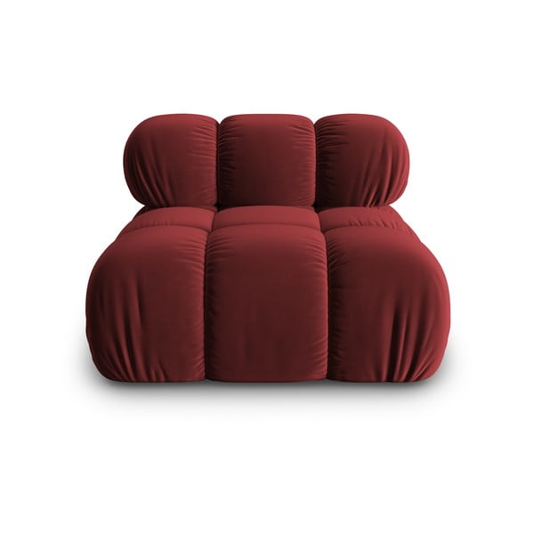 Modul pentru canapea roșu cu tapițerie din catifea (de mijloc) Bellis – Micadoni Home