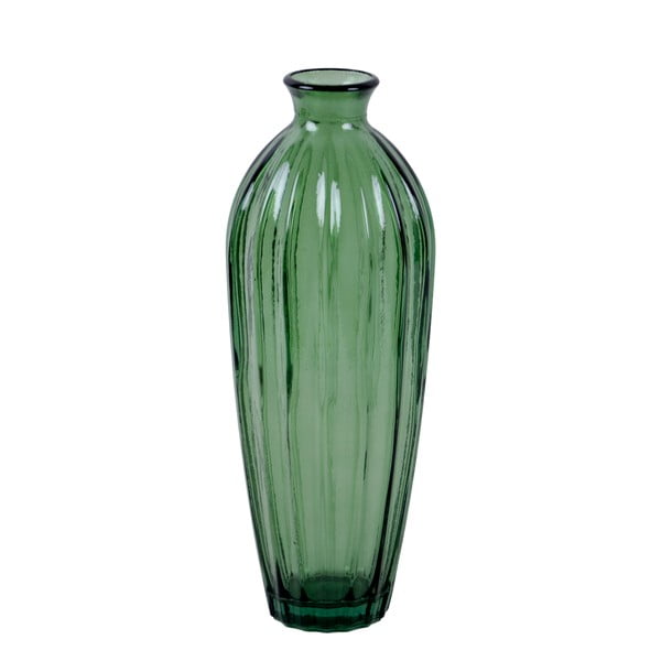 Vază din sticlă reciclată Ego Dekor Etnico, 28 cm h, verde