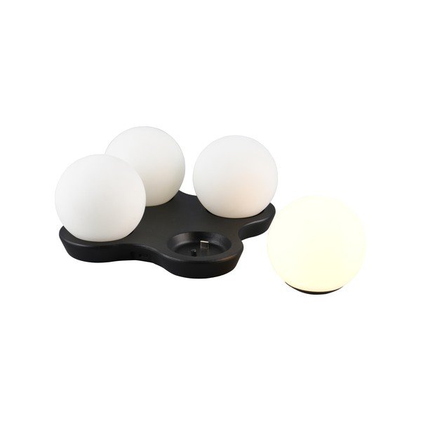 Veioză neagră-albă LED (înălțime 9 cm) Lorna – Reality-image-1