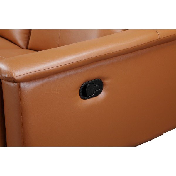 Canapea maro cu tapițerie din imitație de piele 222 cm Lund – Støraa-image-4