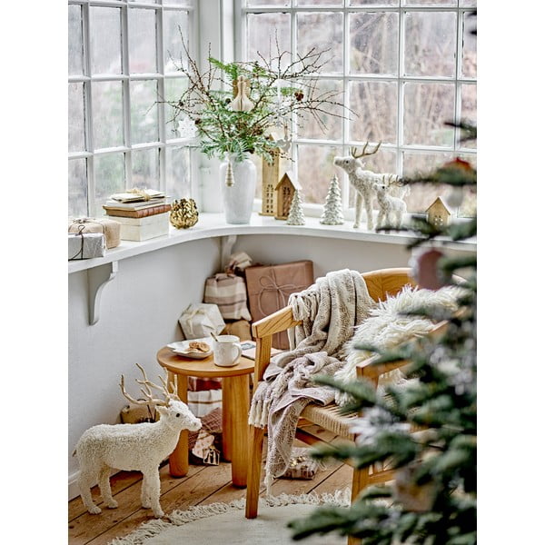 Cană crem din gresie 300 ml  cu model de Crăciun Winter – Bloomingville-image-1