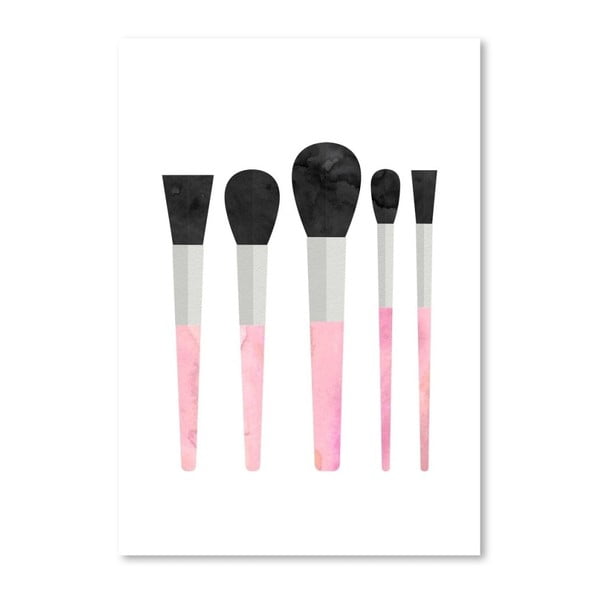 Poster Americanflat  Pink Brushes, 30 x 42 cm