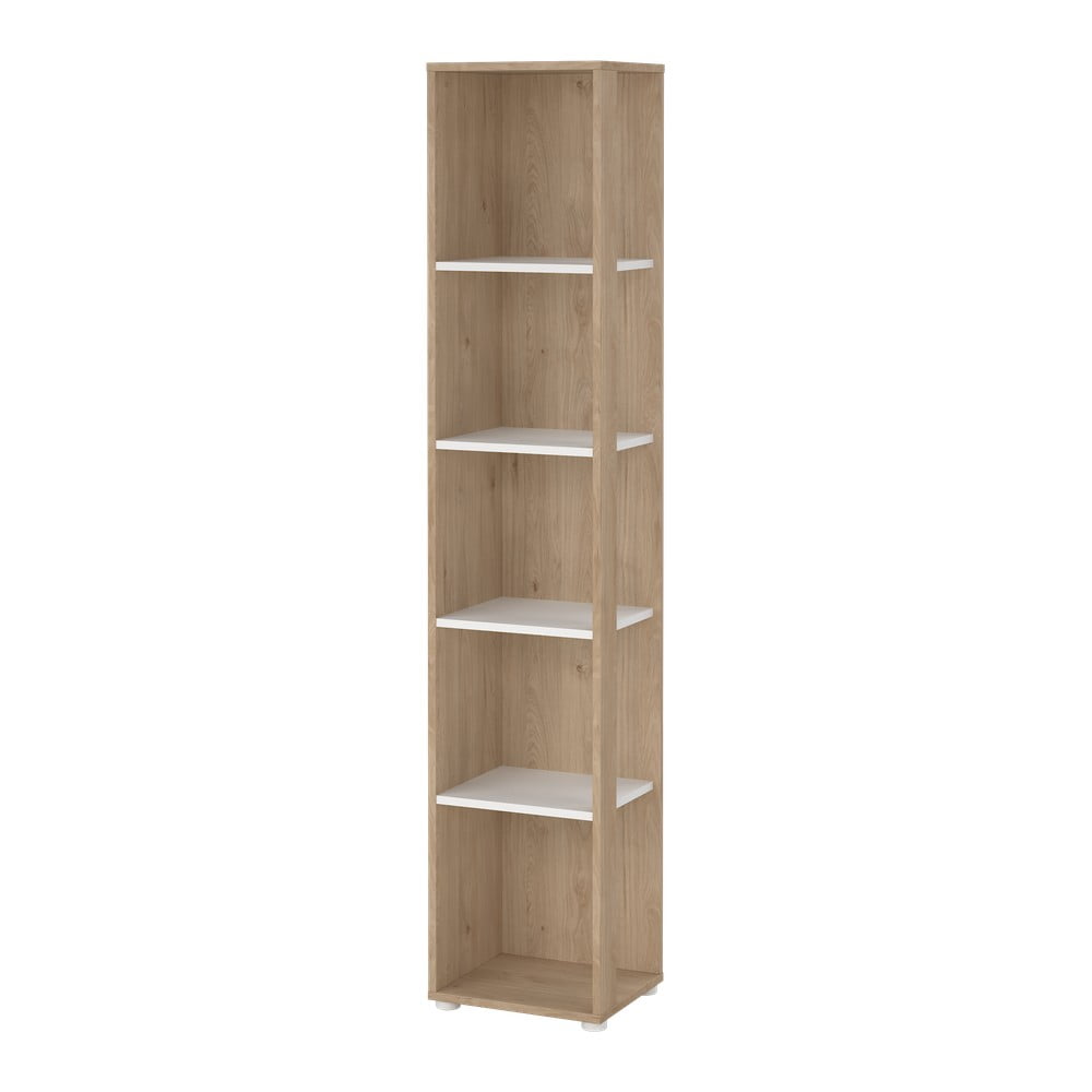 Bibliotecă albă/cu aspect de lemn de stejar 41x205 cm Sign – Tvilum