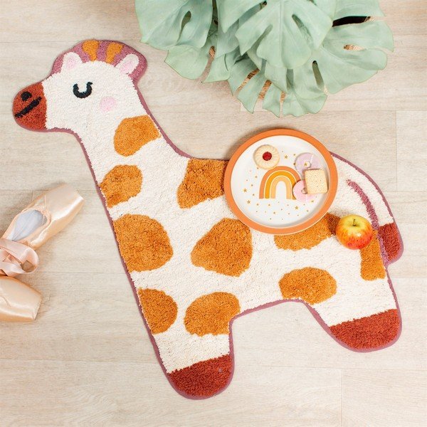 Covor din bumbac pentru copii Sass & Belle Giraffe, 57 x 80 cm, portocaliu- bej-image-3
