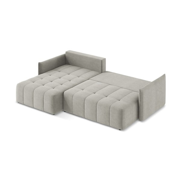 Colțar gri deschis extensibil/cu spațiu de depozitare (cu colț pe partea stângă/cu șezlong) Moku – Makamii-image-4