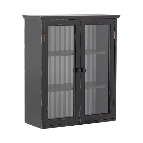 Vitrină neagră din lemn de brad suspendată 51,5x66,5x22,5 cm Hazem – Bloomingville-image-3