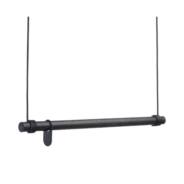 Cuier de perete negru din lemn de stejar 80 cm Swing M – LIND DNA