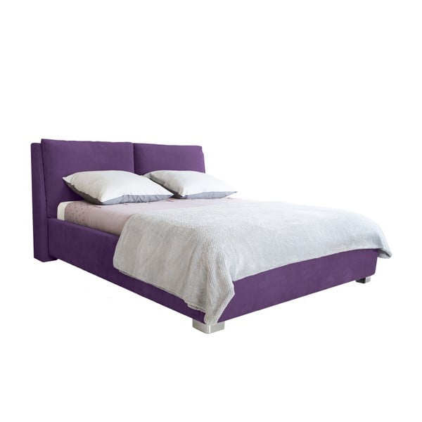 Pat dublu Mazzini Beds Vicky, 160 x 200 cm, violet