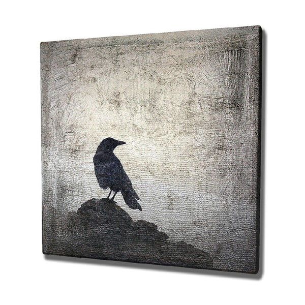 Tablou pe pânză Black Bird, 45 x 45 cm