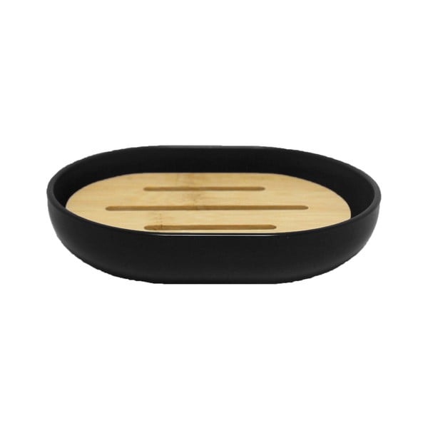 Săpunieră neagră din plastic Smart – douceur d'intérieur