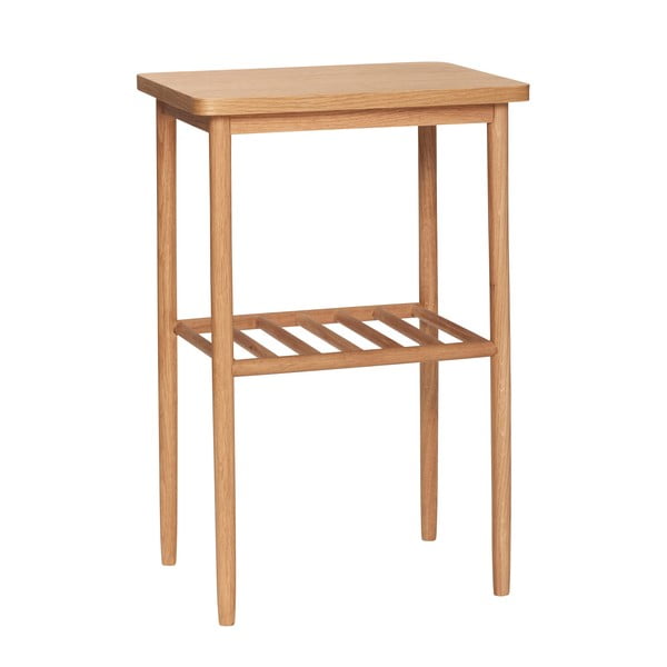 Măsuță tip consolă din lemn de stejar Hübsch Acorn, 40 x 30 cm, natural