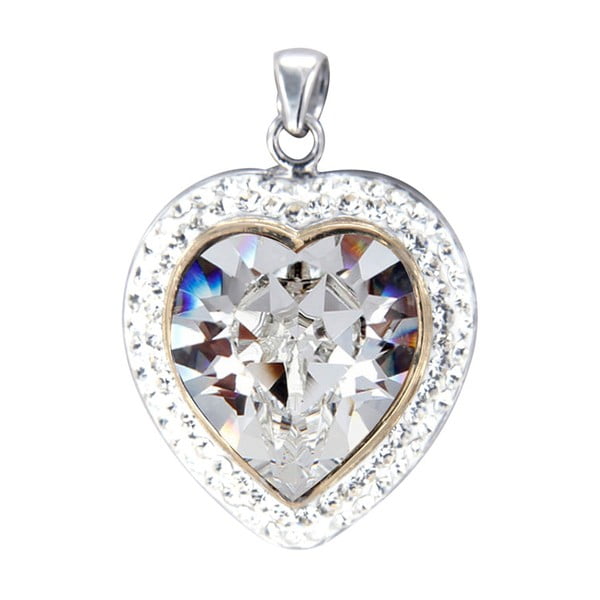 Pandantiv Swarovski Elements Crystals Heart Is Love