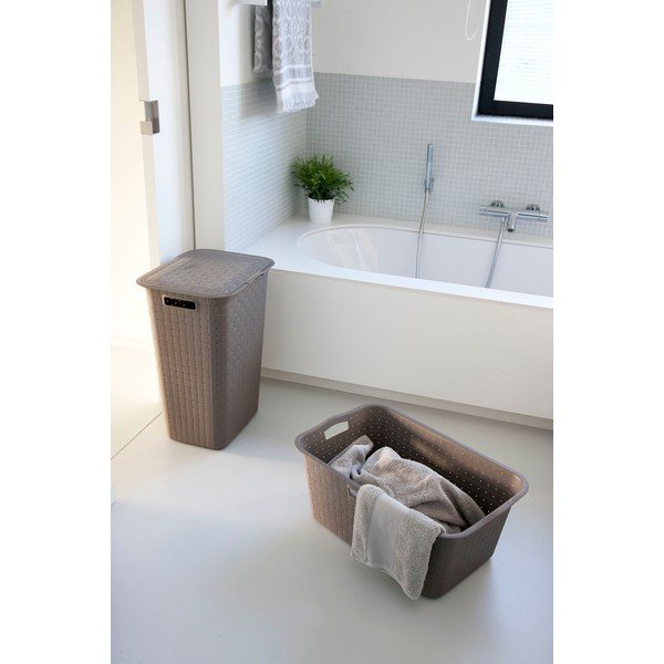 Coș de rufe Curver Nuance, 40 l, maro-image-1