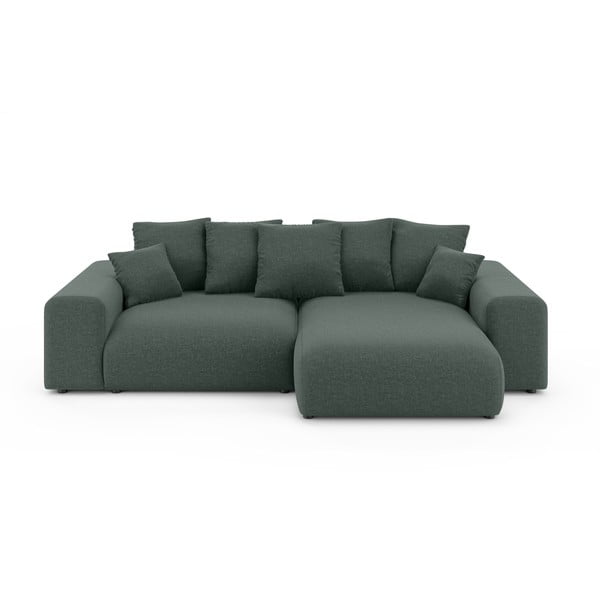 Colțar verde închis extensibil/cu spațiu de depozitare (cu colț variabil) Luma – Ropez