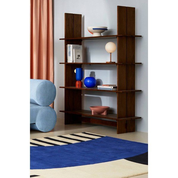 Etajeră în culoare naturală închisă din lemn de pin 140x180x40 cm Tottori – Jotex-image-2