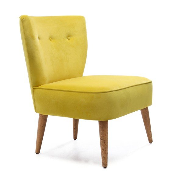 Scaun tapiţat Balcab Home Molly, galben-image-1