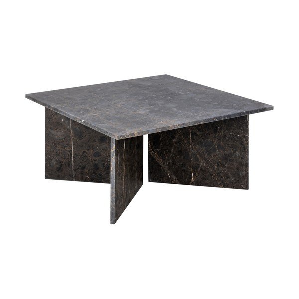 Măsuță de cafea neagră din marmură 90x90 cm Vega – Actona