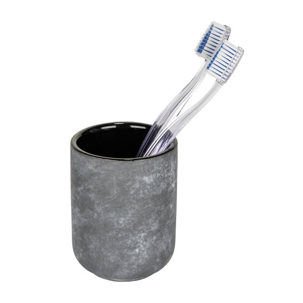 Suport pentru periuța de dinți gri din ceramică Sacile – Wenko-image-1
