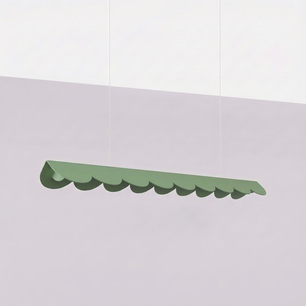 Lustră verde salvie LED din aluminiu BISCUIT – Thoro-image-3