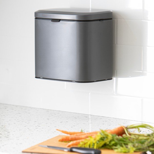 Recipient pentru deșeuri compostabile gri închis 4 l Essentials – Ladelle-image-3