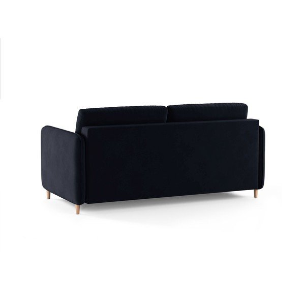 Canapea albastră pentru dormitul zilnic cu tapițerie din catifea 184 cm – Micadoni -image-3
