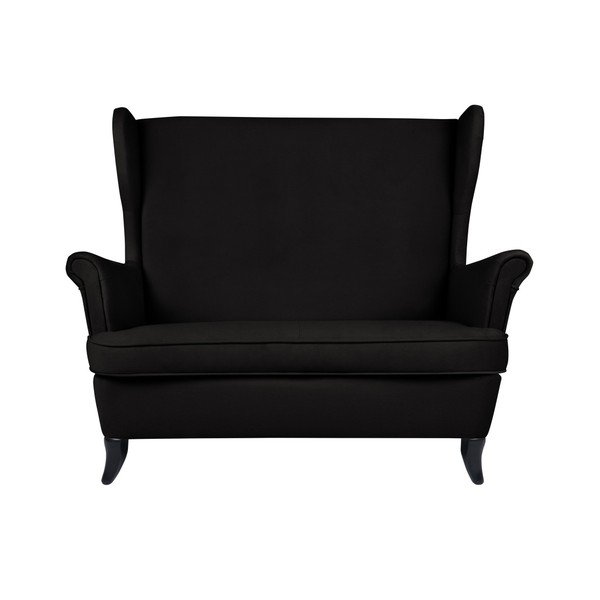 Canapea cu 2 locuri Micadoni Home Pirla, negru-image-1