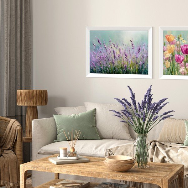 Tablou cu ramă imprimat 75x56 cm Lavender – Styler-image-1