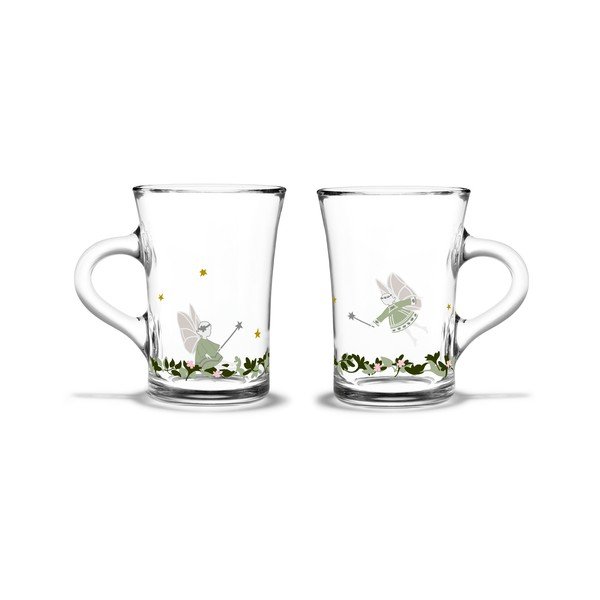 Căni 2 buc. din sticlă 230 ml  cu model de Crăciun Christmas – Holmegaard