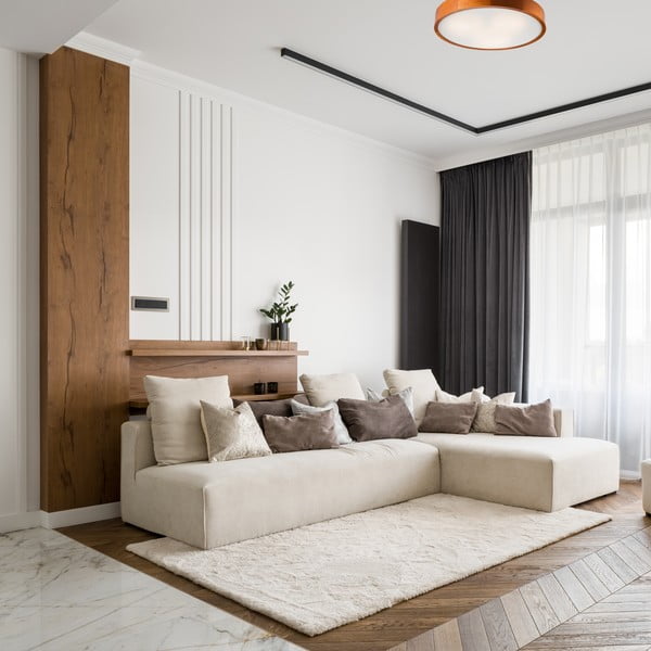 Plafonieră maro coniac cu abajur din sticlă ø 47 cm Eveline – LAMKUR-image-2