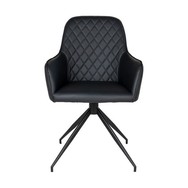 Scaun de sufragerie negru tapițat Harbo – House Nordic-image-2