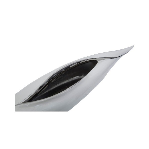 Vază din ceramică Mauro Ferretti Bianco Roll, alb - argintiu-image-1