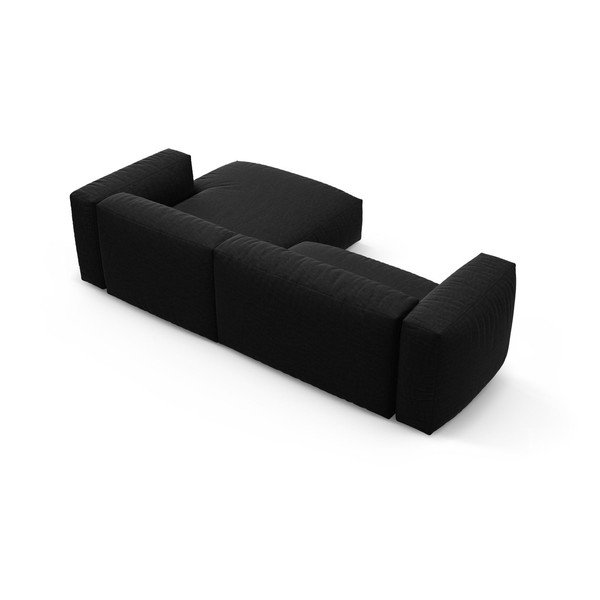 Colțar modular negru extensibil (cu colț pe partea dreaptă/cu șezlong) – Micadoni -image-4