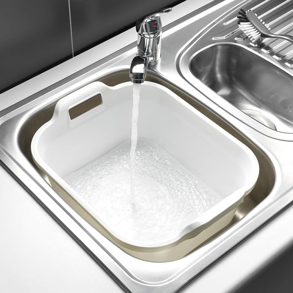 Lighean din plastic cu două mânere Addis, 39 x 32 x 14 cm, alb-image-1