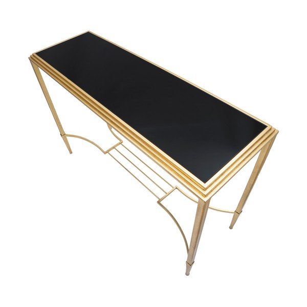 Masă tip consolă Mauro Ferretti Roman, 120 x 80 cm, auriu-image-3