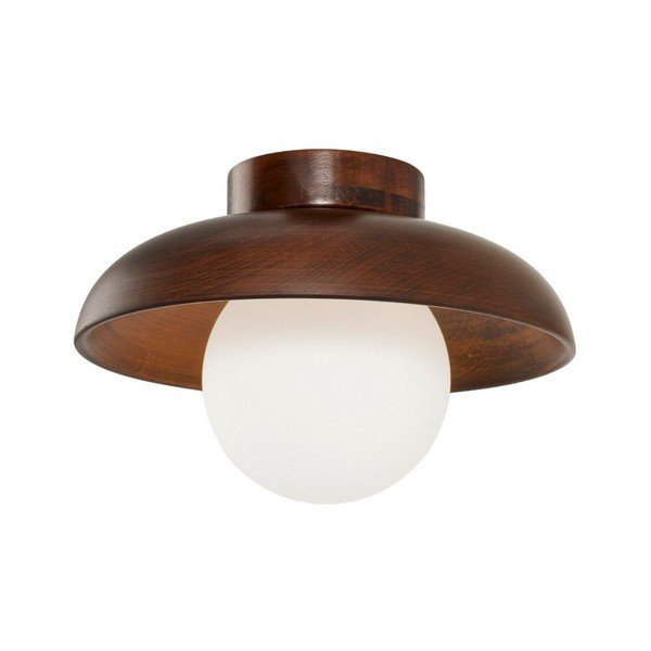 Plafonieră maro cu abajur din sticlă ø 24 cm Elsa – Opviq lights