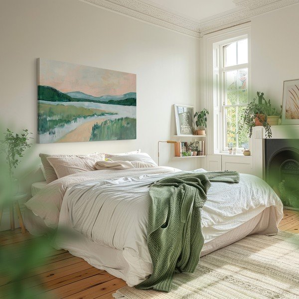 Tablou 70x100 cm Gouache Lake – Styler-image-2