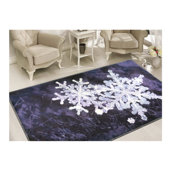 Covor Vitaus Big Snowflakes, 80 x 150 cm