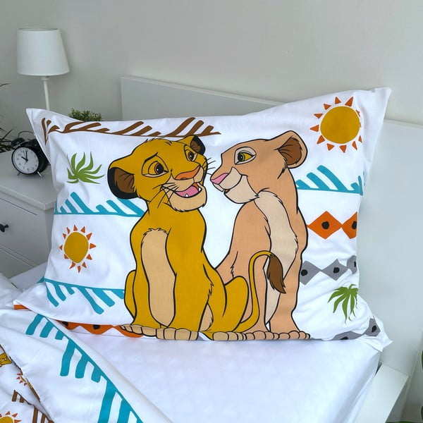 Lenjerie de pat pentru copii din bumbac pentru pat de o persoană 140x200 cm Lion King Africa – Jerry Fabrics-image-3