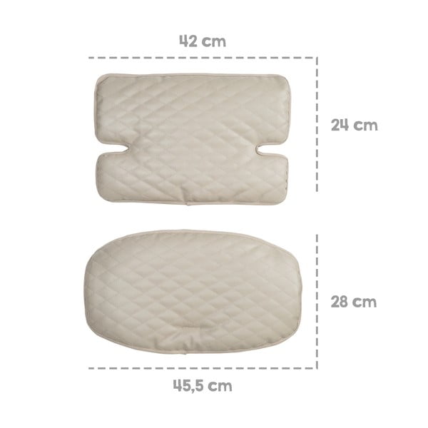 Pernă de scaun pentru copii bej Luxe – Roba-image-4