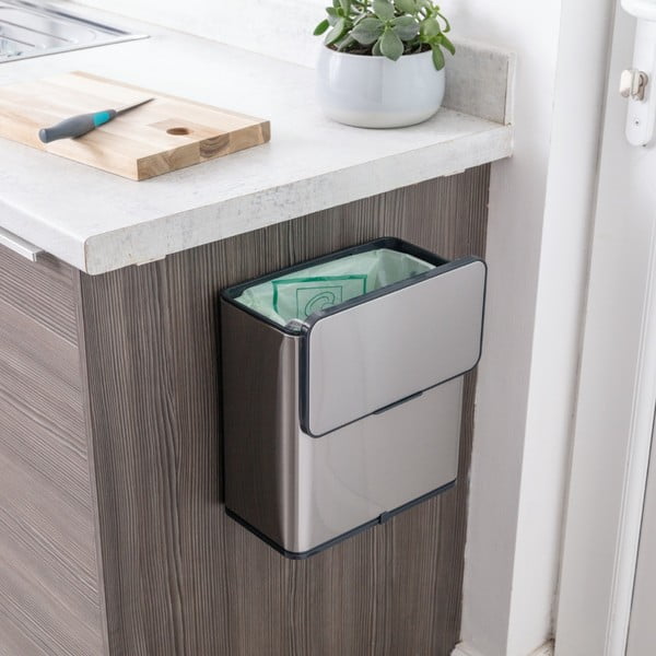 Recipient pentru deșeuri compostabile argintiu 7 l – Addis-image-1