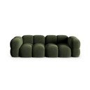 Canapea verde cu tapițerie din catifea 250 cm Loretto – Cosmopolitan Design